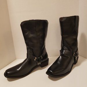 Mens PU leather boots